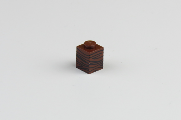 1 x 1 - Brick Reddish Brown - Holzoptik schwarzの画像