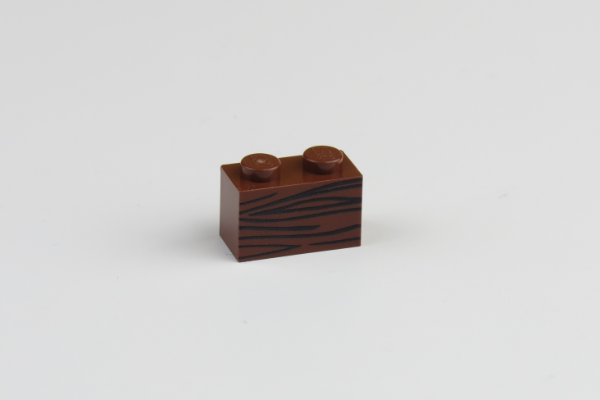 Зображення з  1 x 2 - Brick Reddish Brown - Holzoptik schwarz