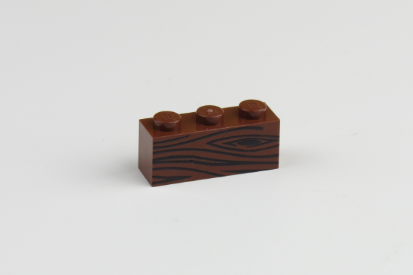 1 x 3 - Brick Reddish Brown - Holzoptik schwarz की तस्वीर