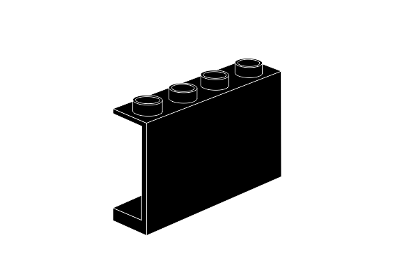 Imagine de 1 x 4 x 2 schwarz Panel