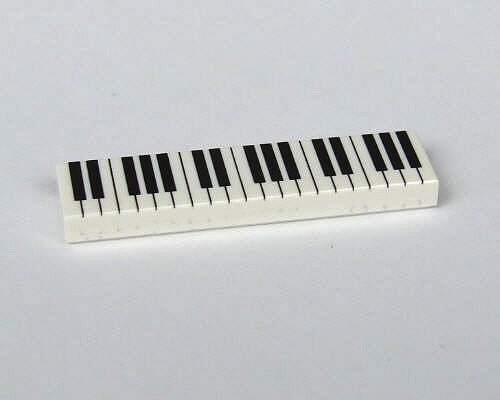 Obrázek 1 x 4 - Fliese White - Klaviertastatur