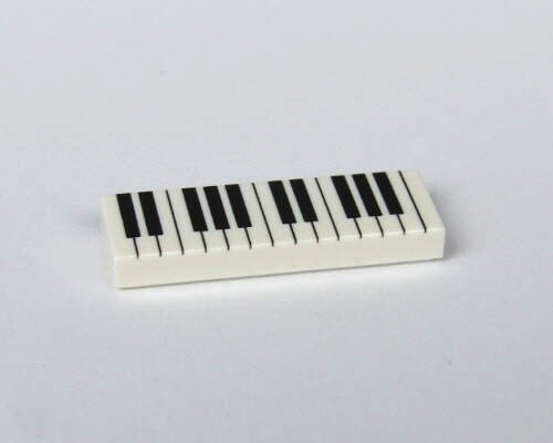 תמונה של 1 x 3 - Fliese White - Klaviertastatur