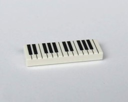 Bild von 1 x 3 - Fliese White - Klaviertastatur