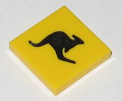 Imagine de 2 x2  -  Fliese gelb - Känguru
