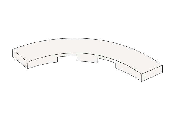 Slika za Bogenfliese 4 x 4 - Fliese Weiß
