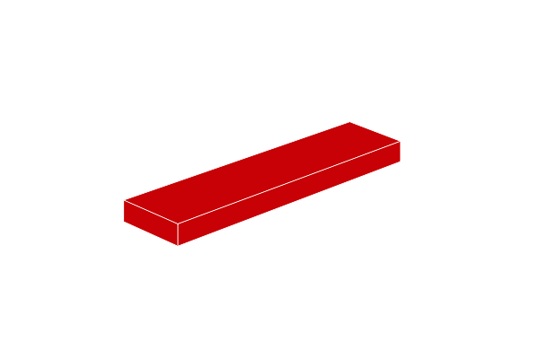 Picture of 1 x 4 - Fliese Red