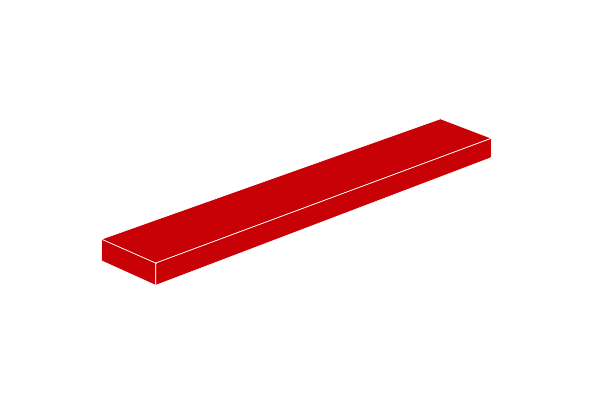 Picture of 1 x 6 - Fliese Red