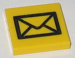 Bild von 2 x2  -  Fliese gelb - Brief
