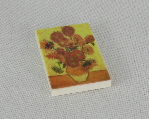 Afbeelding van G029 / 2 x 3 - Fliese Gemälde Sonnenblumen