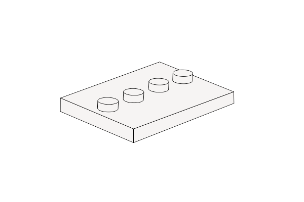 Ảnh của Minifigur Platte 3x4 ohne Aufdruck