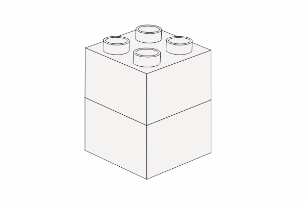 Immagine relativa a Noppenstein 2 x 2 x 2 Weiß