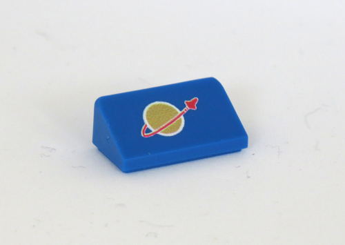 تصویر  Space Logo - 1x2 Slope blue