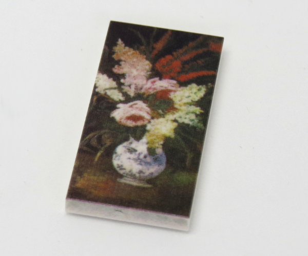 Изображение G021 / 2 x 4 - Fliese Gemälde Gladioli and Lilac