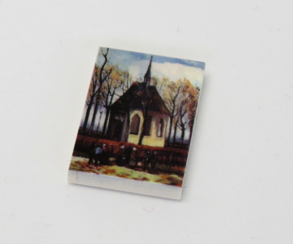G035 / 2 x 3 - Fliese Gemälde Church की तस्वीर