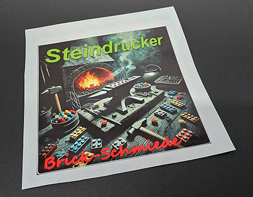 Bild von Steindrucker Brickschmiede Sticker  