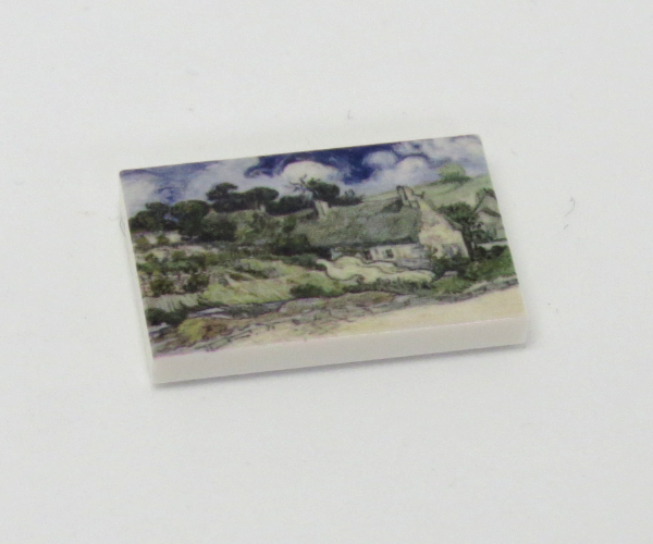 Immagine relativa a G048 / 2 x 3 - Fliese Gemälde Häuser in Cordeville