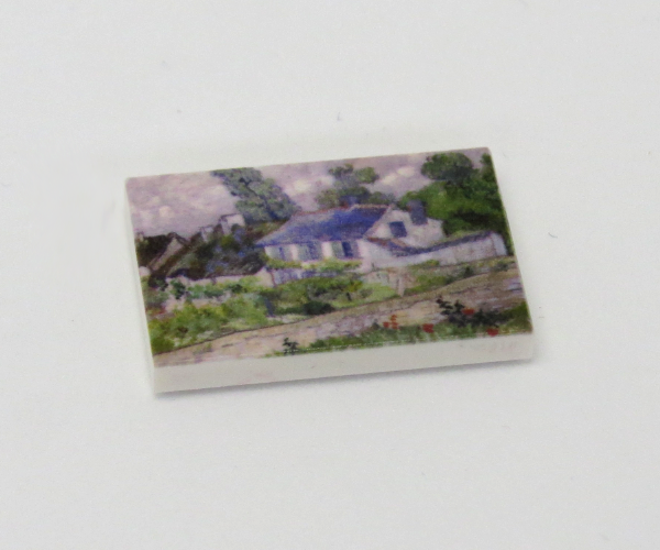 Снимка на G049 / 2 x 3 - Fliese Gemälde Houses at Auvers