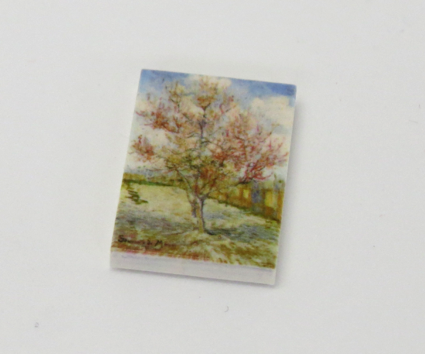 Resmi G063 / 2 x 3 - Fliese Gemälde Pfirsichbaum