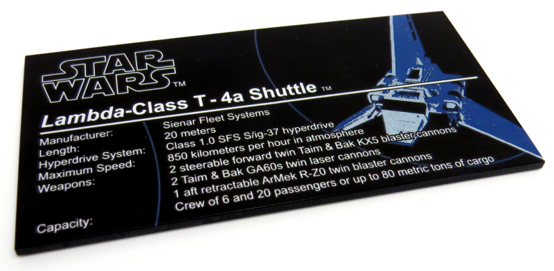 Kuva P252 / Plakette 10212 Imperial Shuttle