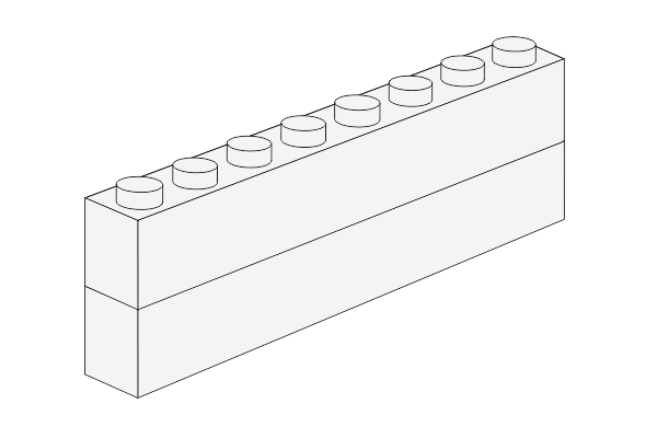 Immagine relativa a Steinplatte 1 x 8 x 2 - White