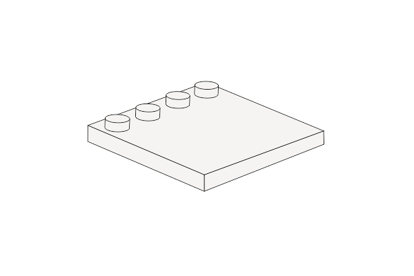 Resmi 4 x 4 - Sockelplatte Weiß/Schwarz bedruckt