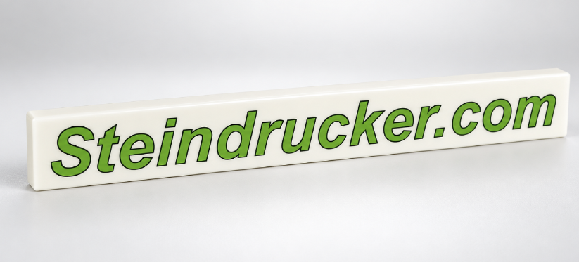 1 x 8  -  Fliese weiß -  Steindrucker