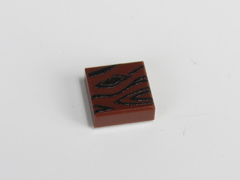 Imagine de 1 x 1 - Fliese  Reddish Brown - Holzoptik schwarz