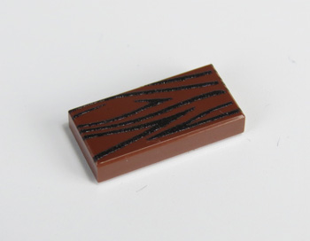 Pilt 1 x 2 - Fliese  Reddish Brown - Holzoptik schwarz