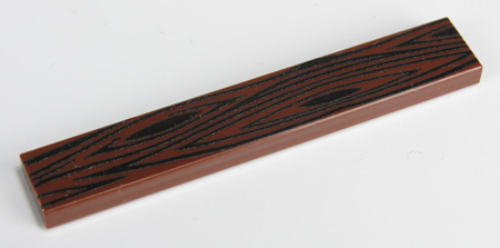 Afbeelding van 1 x 6 - Fliese  Reddish Brown - Holzoptik schwarz