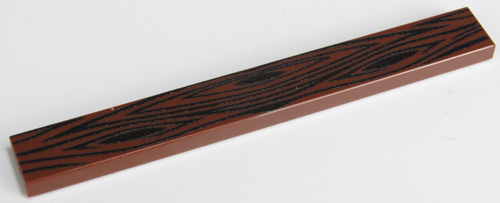 Resmi 1 x 8 - Fliese  Reddish Brown - Holzoptik schwarz