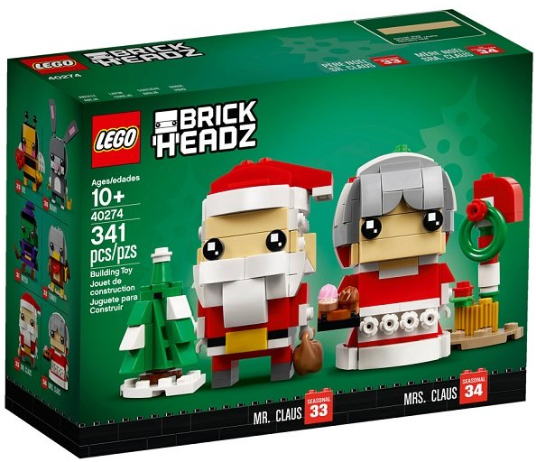 Obraz LEGO Set 40274 BrickHeadz - Herr und Frau Weihnachtsmann