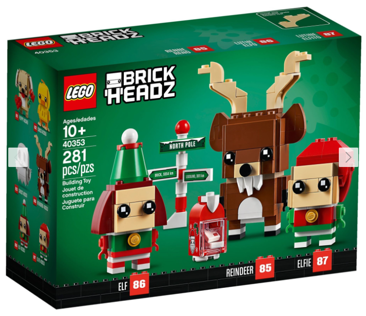 Resmi LEGO Set 40353 Brick Headz - Rentier und Elfen