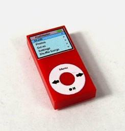 Bild von 1 x 2 - Fliese Rot - MusikPlayer