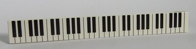 Resmi 1 x 8 - Fliese White - Klaviertastatur